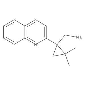 [2,2-Dimethyl-1-(quinolin-2-yl)cyclopropyl]methanamine结构式