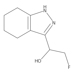 2-fluoro-1-(4,5,6,7-tetrahydro-1H-indazol-3-yl)ethan-1-ol结构式