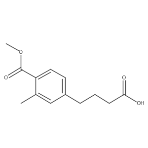 4-[4-(Methoxycarbonyl)-3-methylphenyl]butanoic acid结构式