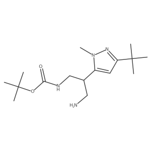 tert-butyl N-[3-amino-2-(3-tert-butyl-1-methyl-1H-pyrazol-5-yl)propyl]carbamate Structure