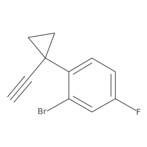 2-Bromo-1-(1-ethynylcyclopropyl)-4-fluorobenzene结构式