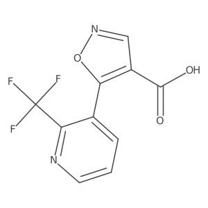5-[2-(Trifluoromethyl)pyridin-3-yl]-1,2-oxazole-4-carboxylic acid Structure