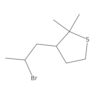 3-(2-Bromopropyl)-2,2-dimethylthiolane结构式