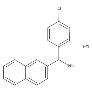 (4-Chlorophenyl)(naphthalen-2-yl)methanamine hydrochloride结构式