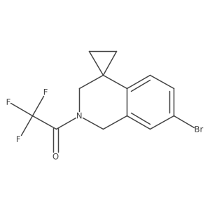 1-(7-Bromospiro[1,3-dihydroisoquinoline-4,1'-cyclopropane]-2-YL)-2,2,2-trifluoro-ethanone结构式