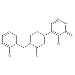 4-Chloro-5-[4-[(2-chlorophenyl)methyl]-3-oxo-1-piperazinyl]-3(2H)-pyridazinone Structure