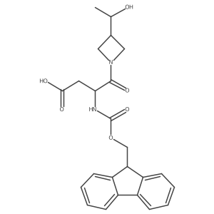3-({[(9H-fluoren-9-yl)methoxy]carbonyl}amino)-4-{3-[(1R)-1-hydroxyethyl]azetidin-1-yl}-4-oxobutanoic acid Structure