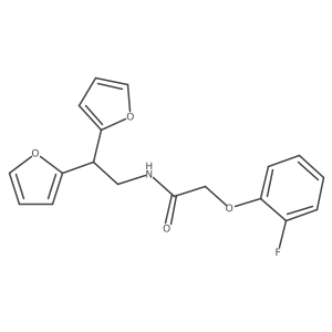 N-(2,2-di(furan-2-yl)ethyl)-2-(2-fluorophenoxy)acetamide Structure