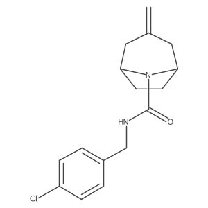 N-[(4-chlorophenyl)methyl]-3-methylidene-8-azabicyclo[3.2.1]octane-8-carboxamide结构式