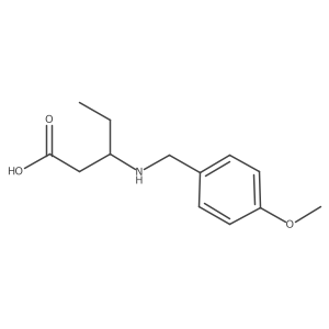 3-{[(4-Methoxyphenyl)methyl]amino}pentanoic acid结构式