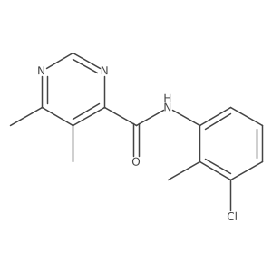 N-(3-Chloro-2-methylphenyl)-5,6-dimethylpyrimidine-4-carboxamide Structure