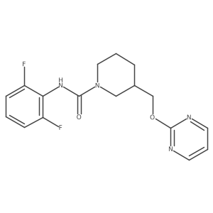 N-(2,6-difluorophenyl)-3-[(pyrimidin-2-yloxy)methyl]piperidine-1-carboxamide Structure