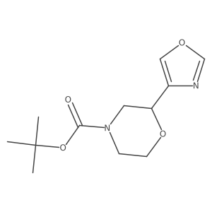 tert-Butyl (S)-2-(oxazol-4-yl)morpholine-4-carboxylate Structure