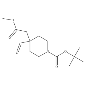 Tert-butyl 4-formyl-4-(2-methoxy-2-oxoethyl)piperidine-1-carboxylate Structure