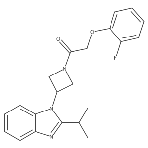 2-(2-fluorophenoxy)-1-{3-[2-(propan-2-yl)-1H-1,3-benzodiazol-1-yl]azetidin-1-yl}ethan-1-one结构式