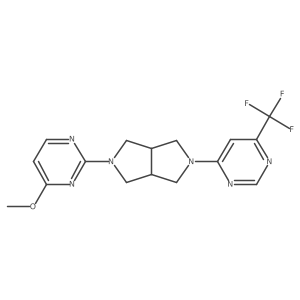 4-Methoxy-2-{5-[6-(trifluoromethyl)pyrimidin-4-yl]-octahydropyrrolo[3,4-c]pyrrol-2-yl}pyrimidine Structure
