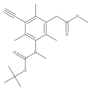 Methyl 2-(3-{[(tert-butoxy)carbonyl](methyl)amino}-5-ethynyl-2,4,6-trimethylphenyl)acetate Structure