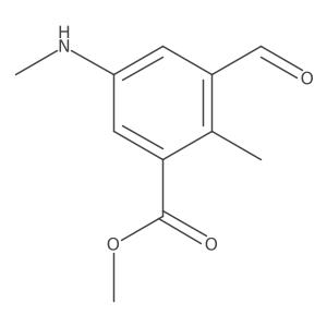 Methyl 3-formyl-2-methyl-5-(methylamino)benzoate结构式