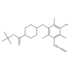 Tert-butyl 4-[(3-amino-5-azido-2,4,6-trimethylphenyl)methyl]piperazine-1-carboxylate结构式