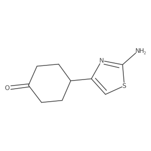 4-(2-Amino-1,3-thiazol-4-yl)cyclohexan-1-one结构式