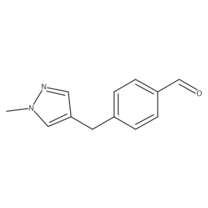 4-((1-Methyl-1H-pyrazol-4-yl)methyl)benzaldehyde结构式