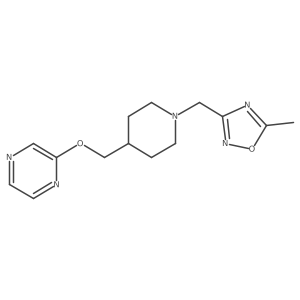 2-({1-[(5-Methyl-1,2,4-oxadiazol-3-yl)methyl]piperidin-4-yl}methoxy)pyrazine结构式