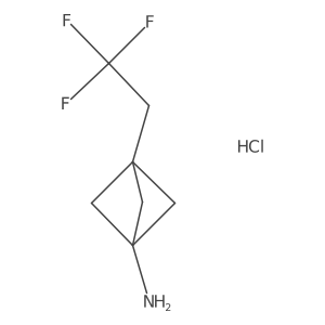 3-(2,2,2-Trifluoroethyl)bicyclo[1.1.1]pentan-1-amine hydrochloride Structure