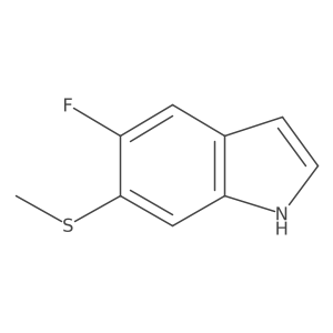 5-Fluoro-6-methylthioindole结构式