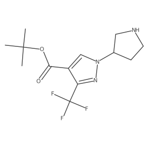 tert-butyl 1-(pyrrolidin-3-yl)-3-(trifluoromethyl)-1H-pyrazole-4-carboxylate结构式