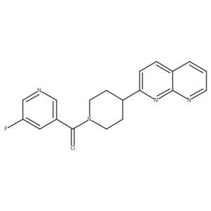 2-[1-(5-Fluoropyridine-3-carbonyl)piperidin-4-yl]-1,8-naphthyridine Structure