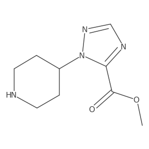 methyl 1-(piperidin-4-yl)-1H-1,2,4-triazole-5-carboxylate结构式