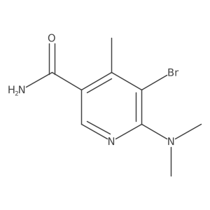 5-Bromo-6-(dimethylamino)-4-methylpyridine-3-carboxamide结构式