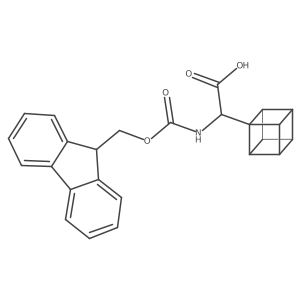 2-(cuban-1-yl)-2-({[(9H-fluoren-9-yl)methoxy]carbonyl}amino)acetic acid结构式