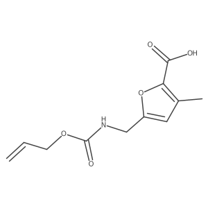 3-Methyl-5-({[(prop-2-en-1-yloxy)carbonyl]amino}methyl)furan-2-carboxylic acid结构式