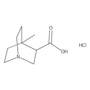 4-Methyl-1-azabicyclo[2.2.2]octane-3-carboxylic acid hydrochloride Structure