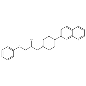 1-[4-(1,8-Naphthyridin-2-yl)piperidin-1-yl]-3-phenoxypropan-2-ol结构式