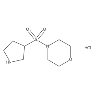 4-(Pyrrolidine-3-sulfonyl)morpholine hydrochloride结构式