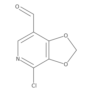4-chloro-1,3-Dioxolo[4,5-c]pyridine-7-carboxaldehyde结构式