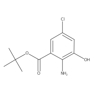Tert-butyl 2-amino-5-chloro-3-hydroxybenzoate结构式