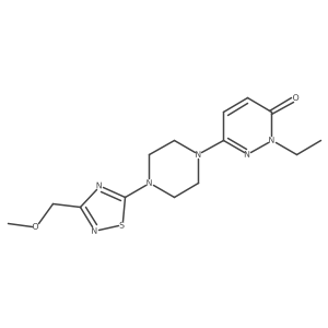 2-Ethyl-6-{4-[3-(methoxymethyl)-1,2,4-thiadiazol-5-yl]piperazin-1-yl}-2,3-dihydropyridazin-3-one结构式