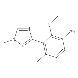 2-methoxy-4-methyl-3-(1-methyl-1H-1,2,4-triazol-3-yl)Benzenamine结构式