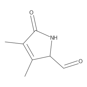2,5-Dihydro-3,4-dimethyl-5-oxo-1H-pyrrole-2-carboxaldehyde Structure