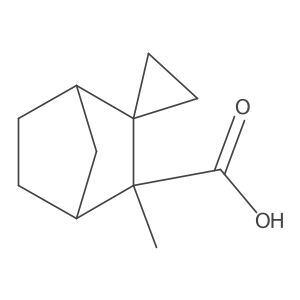 Spiro[bicyclo[2.2.1]heptane-2,1a(2)-cyclopropane]-3-carboxylic acid, 3-methyl-, (1I+/-,3I+/-,4I+/-)-结构式