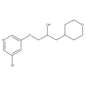 1-(5-Bromopyridin-3-yloxy)-3-morpholinopropan-2-ol结构式