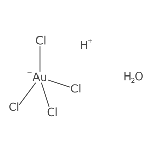 Hydrogen tetrachloroaurate(III) xhydrate Structure