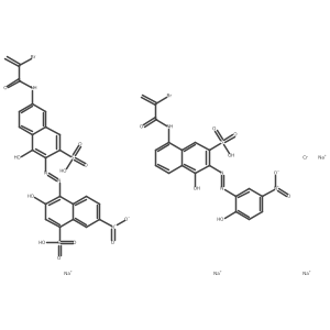 Chromate(4-), (8-((2-bromo-1-oxo-2-propenyl)amino)-4-hydroxy-3-((2-hydroxy-5-nitrophenyl)azo)-2-naphthalenesulfonato(3-))(4-((6-((2-bromo-1-oxo-2-propenyl)amino)-1-hydroxy-3-sulfo-2-naphthalenyl)azo)-3-hydroxy-7-nitro-1-naphthalenesulfonato(4-))-, tetrasodium结构式