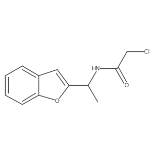 N-[1-(1-benzofuran-2-yl)ethyl]-2-chloroacetamide结构式