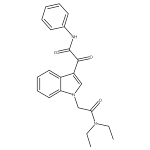 2-(1-(2-(diethylamino)-2-oxoethyl)-1H-indol-3-yl)-2-oxo-N-phenylacetamide结构式