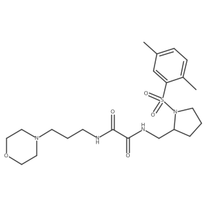 N1-((1-((2,5-dimethylphenyl)sulfonyl)pyrrolidin-2-yl)methyl)-N2-(3-morpholinopropyl)oxalamide结构式