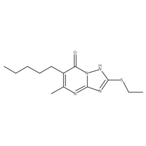 2-(ethylthio)-5-methyl-6-pentyl[1,2,4]triazolo[1,5-a]pyrimidin-7(4H)-one Structure